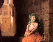 Arab Girl with Waterpipe - 让·莱昂·杰罗姆